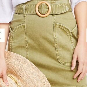 ANTHROPOLOGIE Cotton blend belted skirt SOLD OUT ONLINE 0